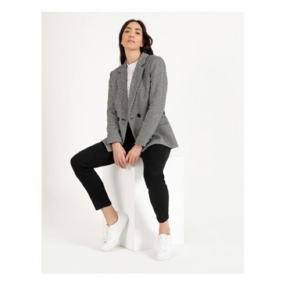 NWOT Piper petites fishbone blazer black & white size 10 - Picture 4 of 4